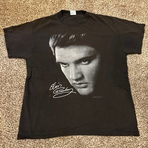 Vintage 2001 Elvis Presley Black And White Portrait Size Large T-Shirt